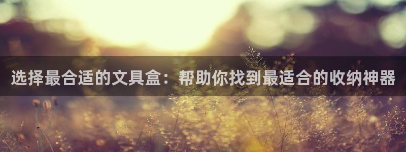 AG九游会导航：选择最合适的文具盒：帮助