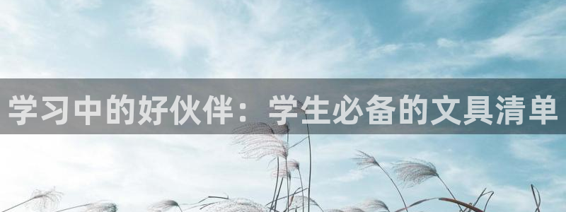 ag代理九游会：学习中的好伙伴：学生必备