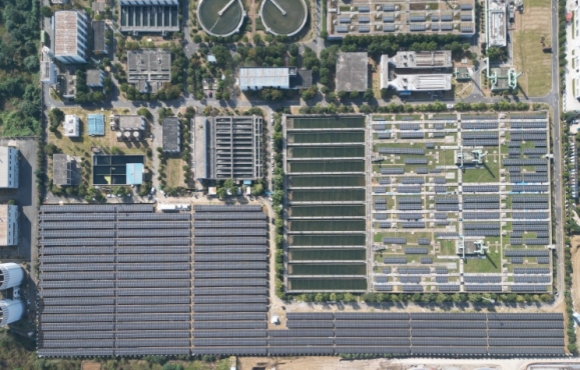 岳阳市幼仓房污水处置厂光伏扩建项目并网运行